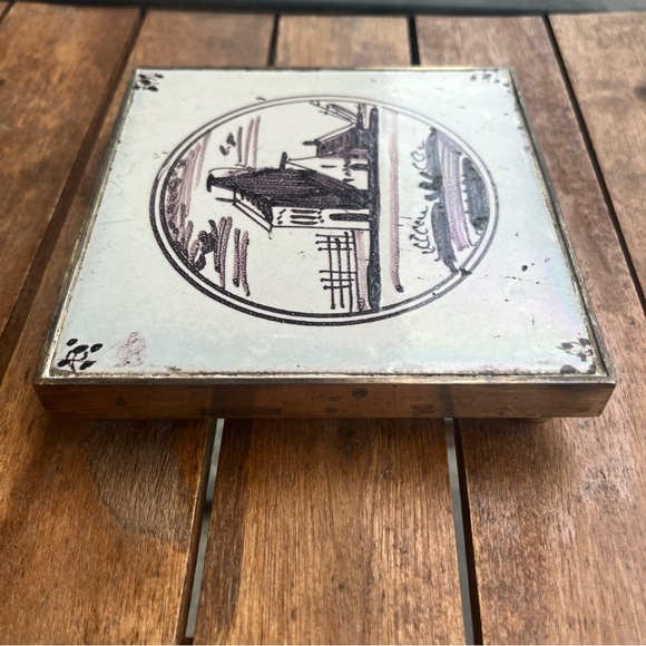 Antique Dutch Delft Tile- 18th Century -Trivet -Decor - Picture 3 of 9